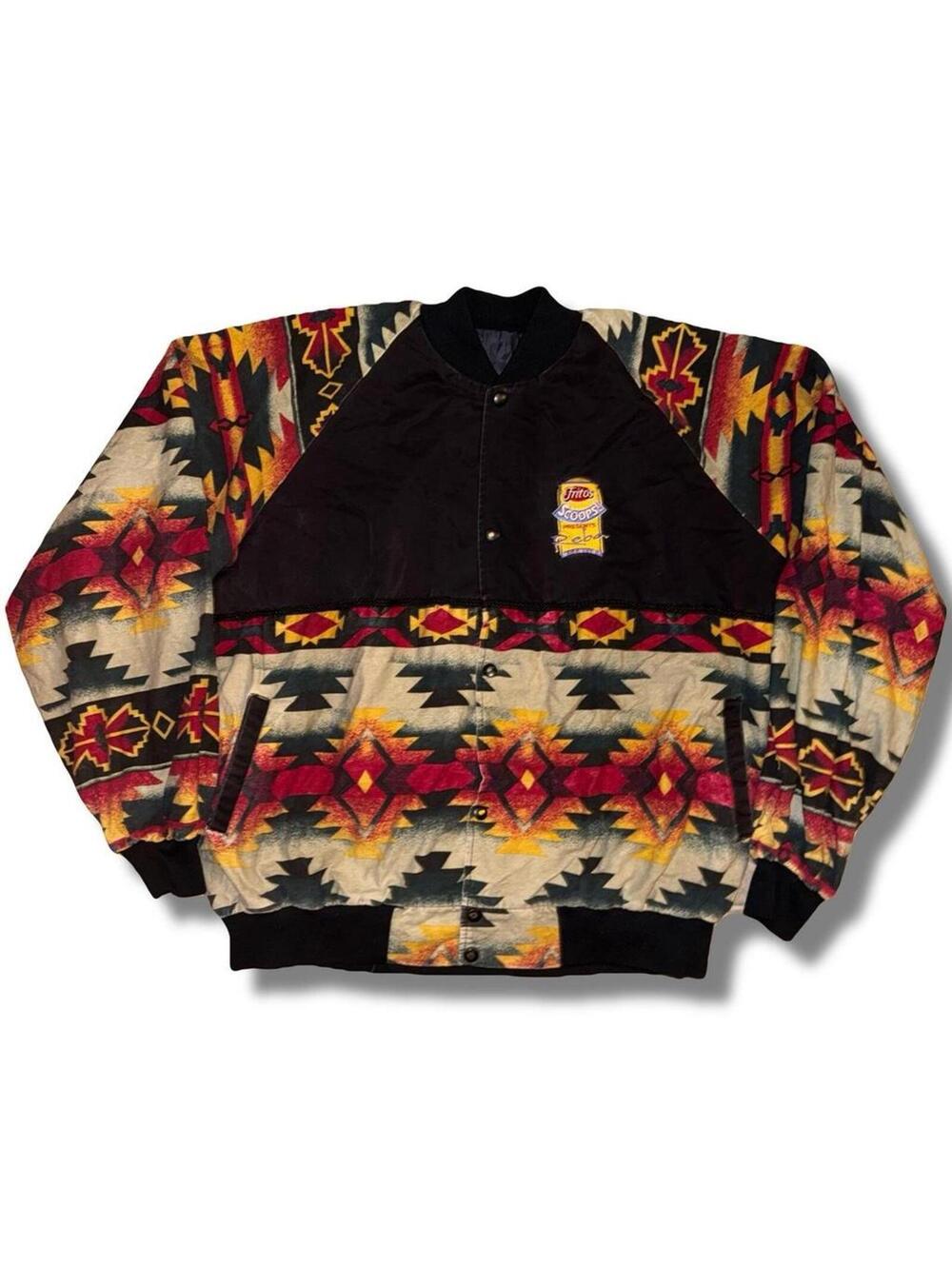 Vintage 90s Frito Lay x Reba McEntire Aztec Western pattern jacket - Size XXL